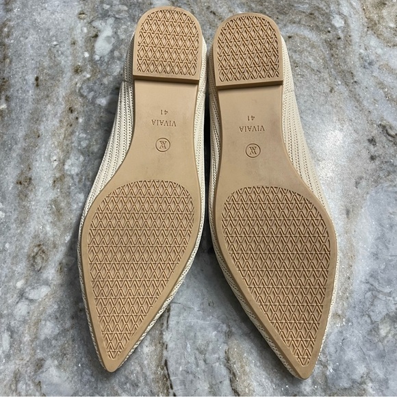 Vivaia Pointed-Toe Ballet Flats in Cream Ivory Women’s EU 41 - Picture 10 of 11